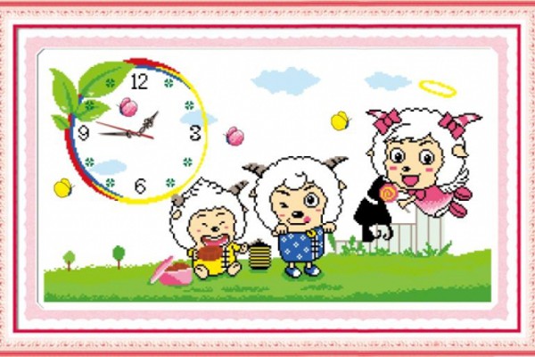 Tranh thêu chữ thập con cừu