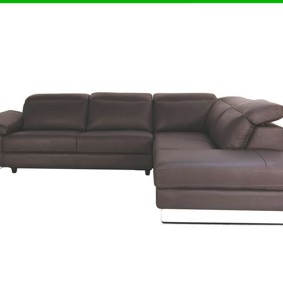 Sofa da Malaysia góc phải, màu socola