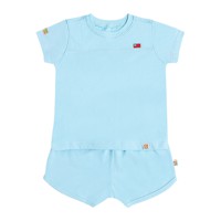 Bộ bo nam thêu màu tay ngắn Vườn Xuân