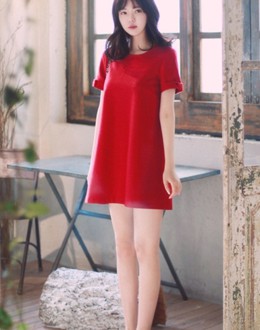 Đầm suông tay nơ MilkCoca