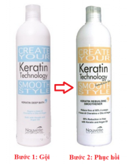 BỘ PHỤC HỒI TÓC KHÔ HƯ TỔN NOUVELLE KERATIN 500ML