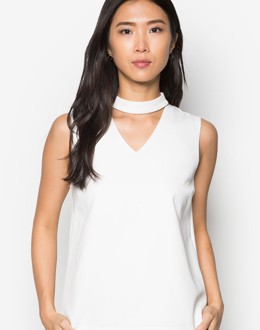 Áo Kiểu Cổ Cao Cut Out