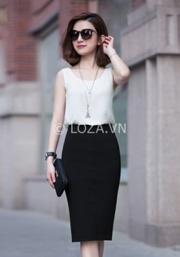 C523 Chân váy bút chì dài