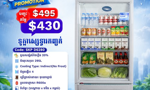  ទូក្លាស្សេ ទ្វារកញ្ចក់ SKP D6280