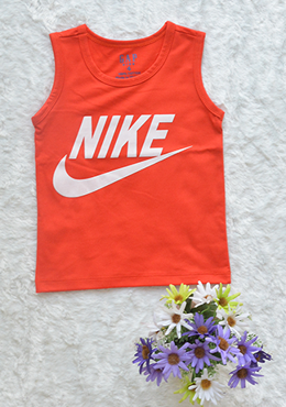 Áo Bé Trai Ba Lỗ Nike In Nhí Cam 