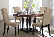 5 Piece Dining Set - Classic Blossomwood Black and Beige