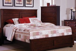 Espresso Brown Classic Contemporary Cal-King Bed - Diego