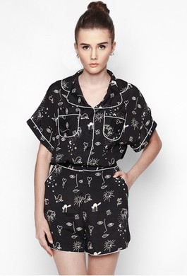  Quần Shorts Mặc Kèm Áo Sơ Mi Pijama