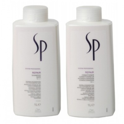 GỘI XẢ PHỤC HỒI TÓC HƯ  WELLA  SP REPAIR 1000ML x 2