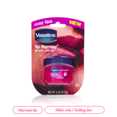 Sáp dưỡng môi có màu Vaseline Rosy Lips Therapy 7g Mỹ