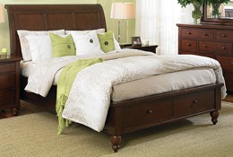 Cambridge Brown Cherry Queen Platform Bed