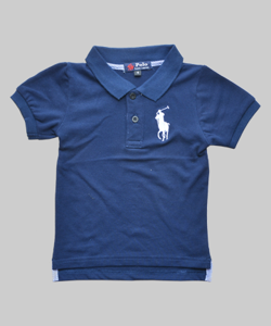 Áo Polo Bé Trai Thun Mềm Đẹp Xanh Đen Nhí