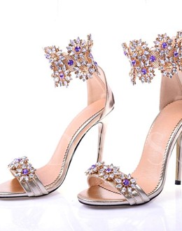 T-strap ស្បែកជើងកែងជើងខ្ពស់