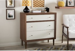 Modern Two-Tone 3 Drawer Chest