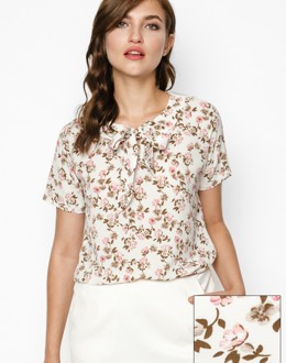 Áo Kiểu Phối Nơ