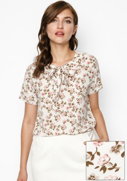 Áo Kiểu Phối Nơ