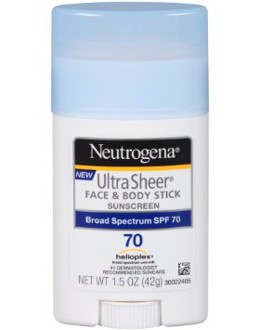 ULTRA SHEER FACE & BODY STICK SUNSCREEN SPF70 – NEUTROGENA