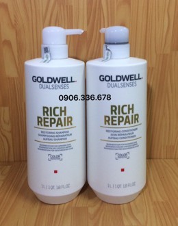 GỘI XẢ GOLDWELL RICH REPAIR PHỤC HỒI 1000ML