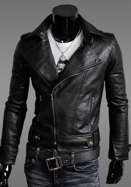 Áo khoác da cổ vest